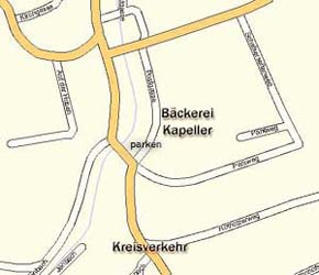 Anfahrt Bäckerei Kapeller